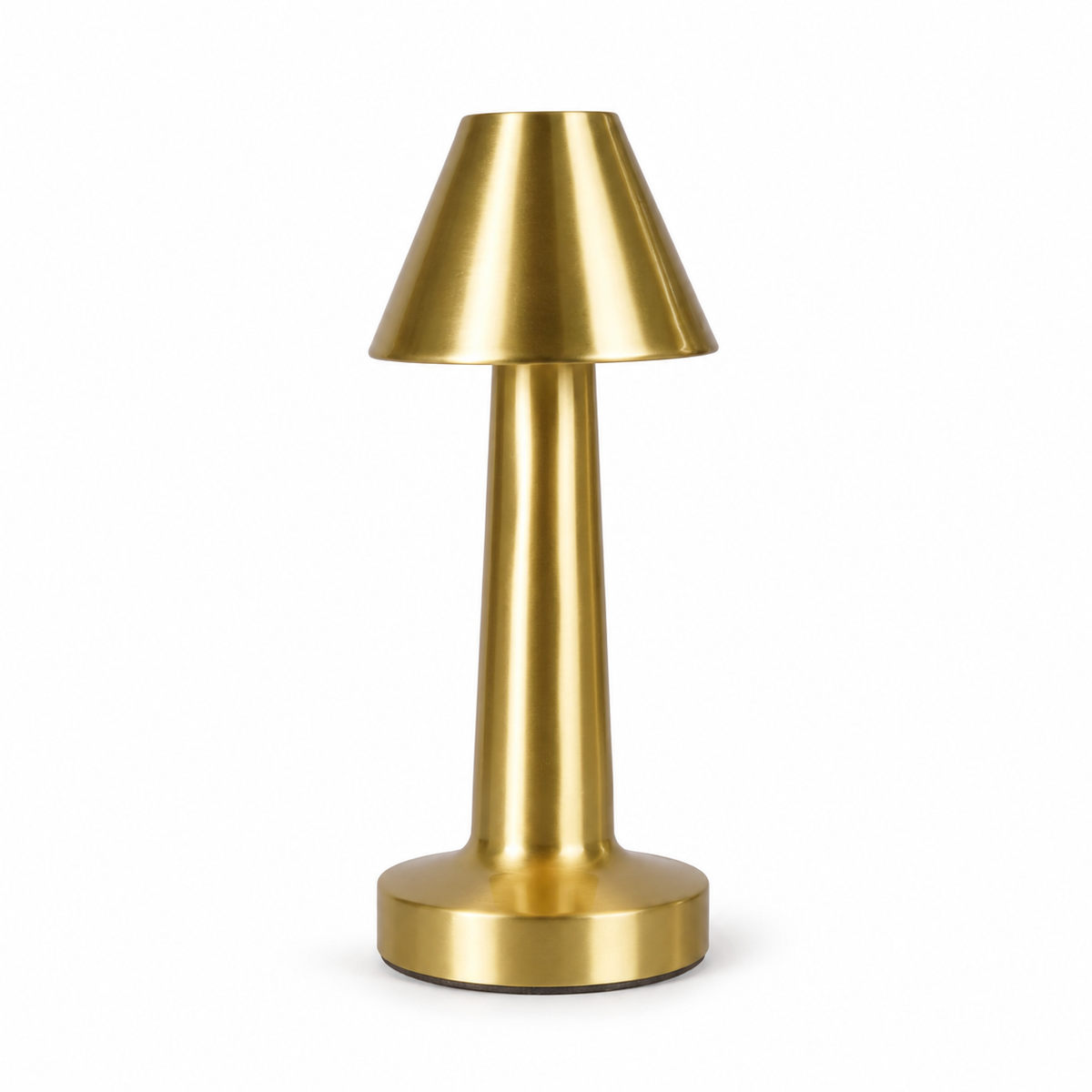 MahMir Classic Rechargeable Cordless LED Table Lamp in gold on a white background