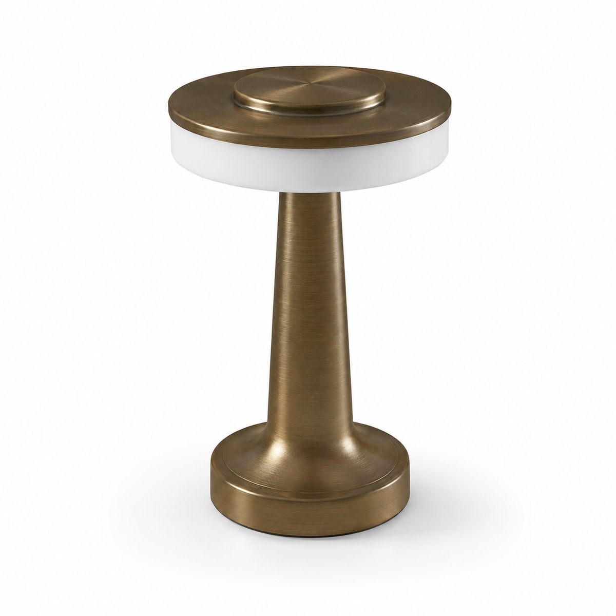 MahMir Halo Rechargeable Cordless LED Table Lamp in bronze on a white background