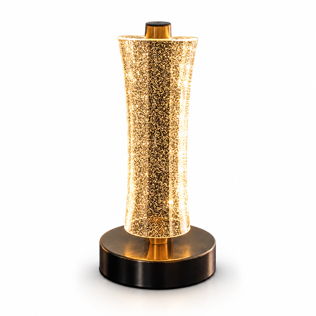 MahMir Modern LED Crystal Table Lamp on a white background